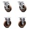 Service Caster 5 Inch High Temp Glass Filled Nylon Top Plate Caster Set with 2 Brakes 2 Rigid SCC-20S514-GFNSHT-TLB-TP2-2-R-2 - alternate 1
